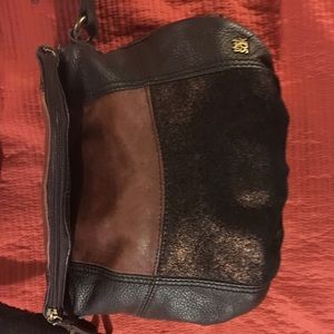 The Sak Mixed Brown Black Leather Bag